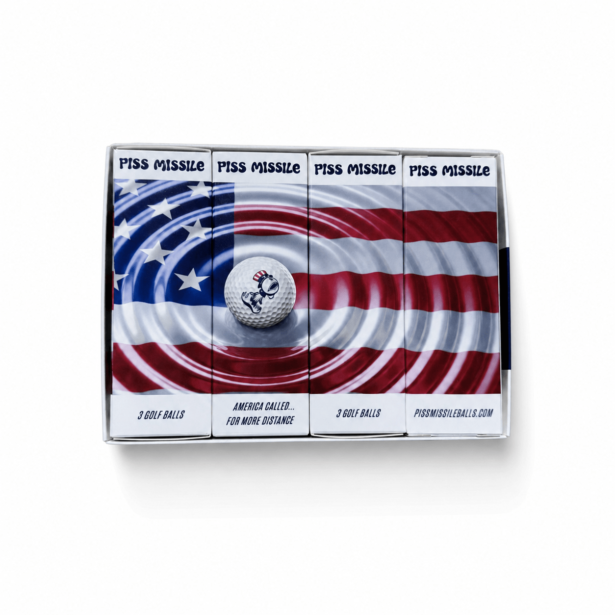 1776 LIMITED EDITION PISS MISSILE GOLF BALLS 12pk - Piss Missile Golf Balls
