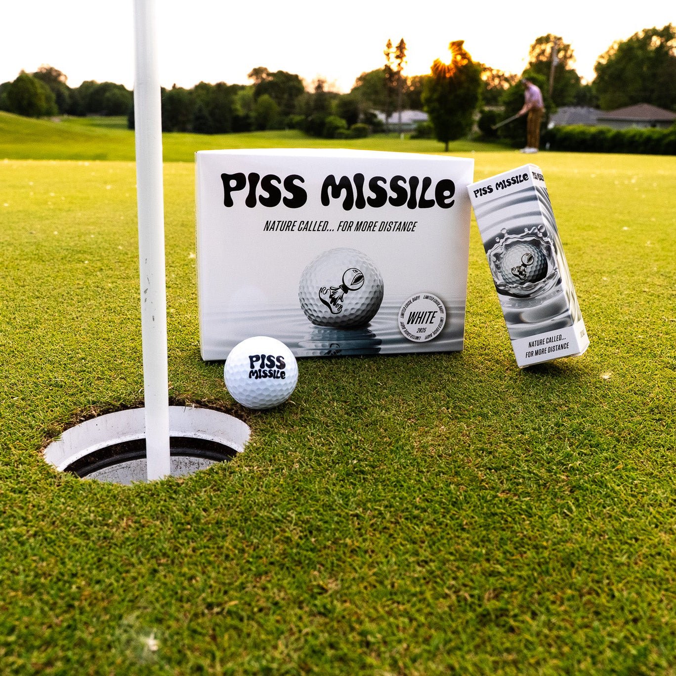 LIMITED EDITION WHITE PISS MISSILE GOLF BALLS 12PK - Piss Missile Golf Balls
