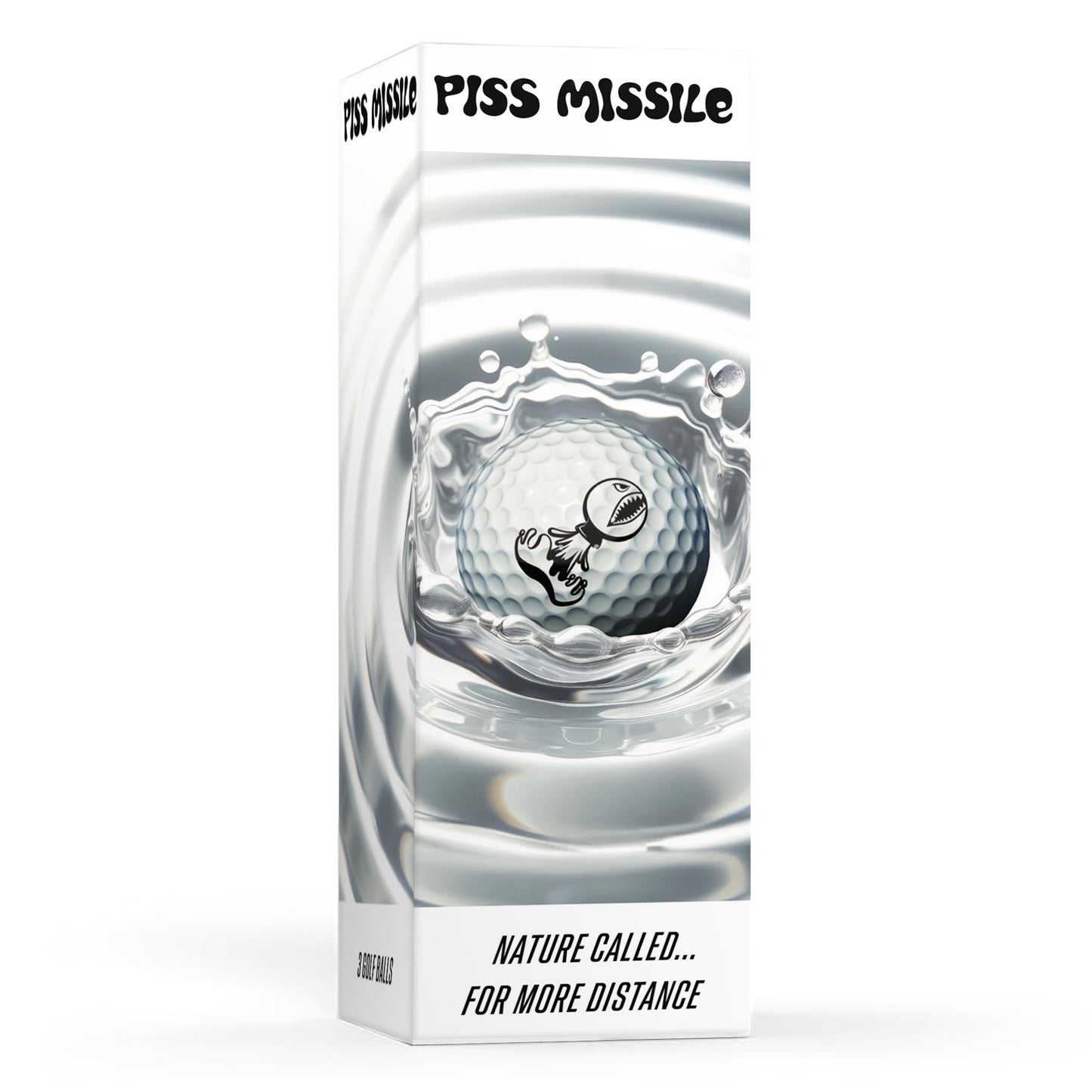 LIMITED EDITION WHITE PISS MISSILE GOLF BALLS 12PK - Piss Missile Golf Balls