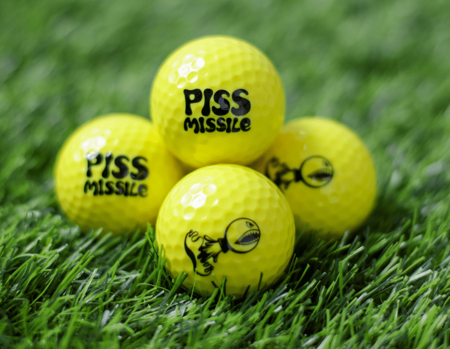 PISS MISSILE GOLF BALLS 12PK - Piss Missile Golf Balls