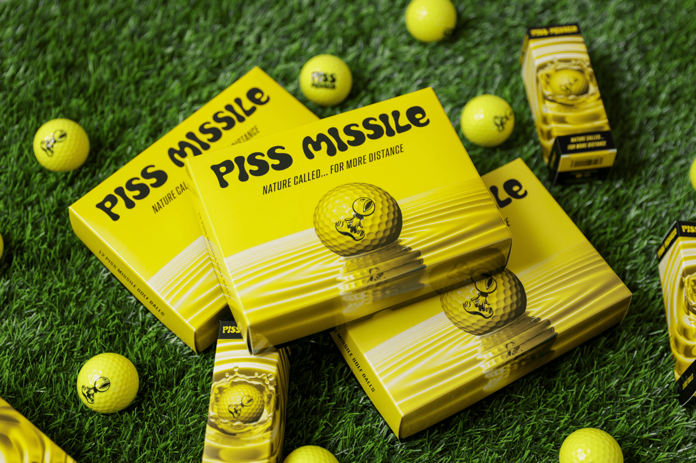 PISS MISSILE GOLF BALLS 12PK - Piss Missile Golf Balls