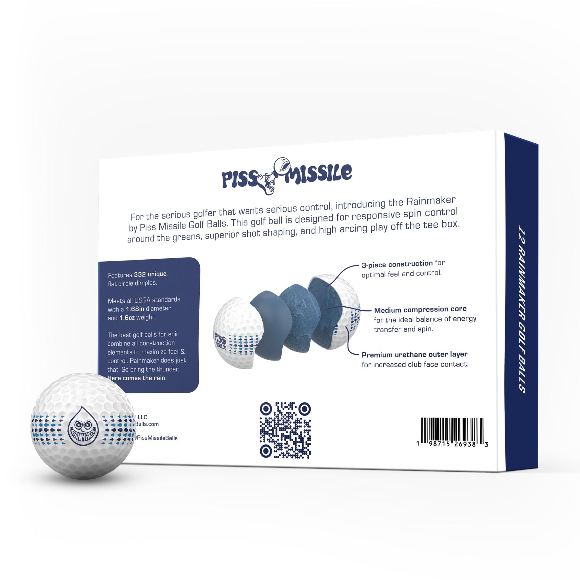 RAINMAKER GOLF BALLS 12PK - Piss Missile Golf Balls