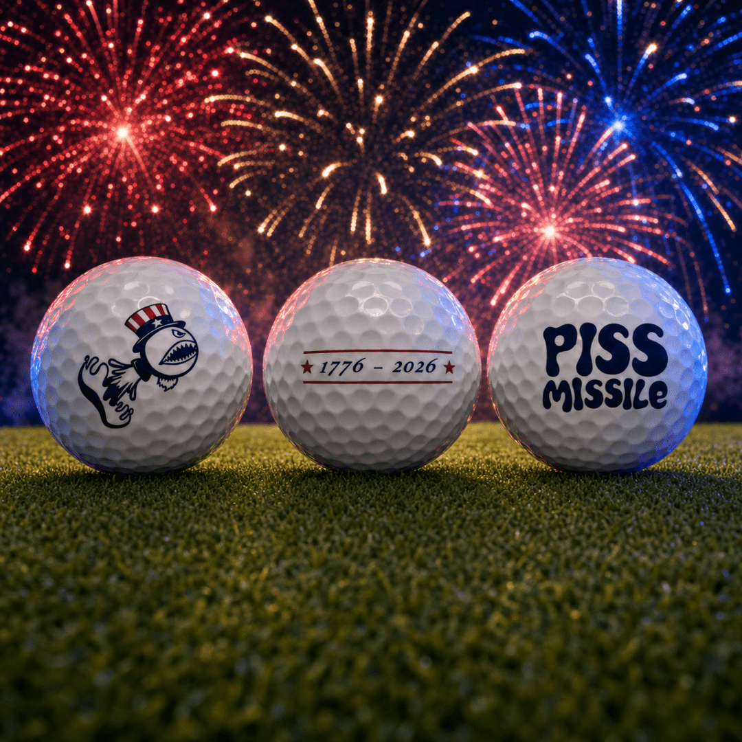 1776 LIMITED EDITION PISS MISSILE GOLF BALLS 12pk - Piss Missile Golf Balls