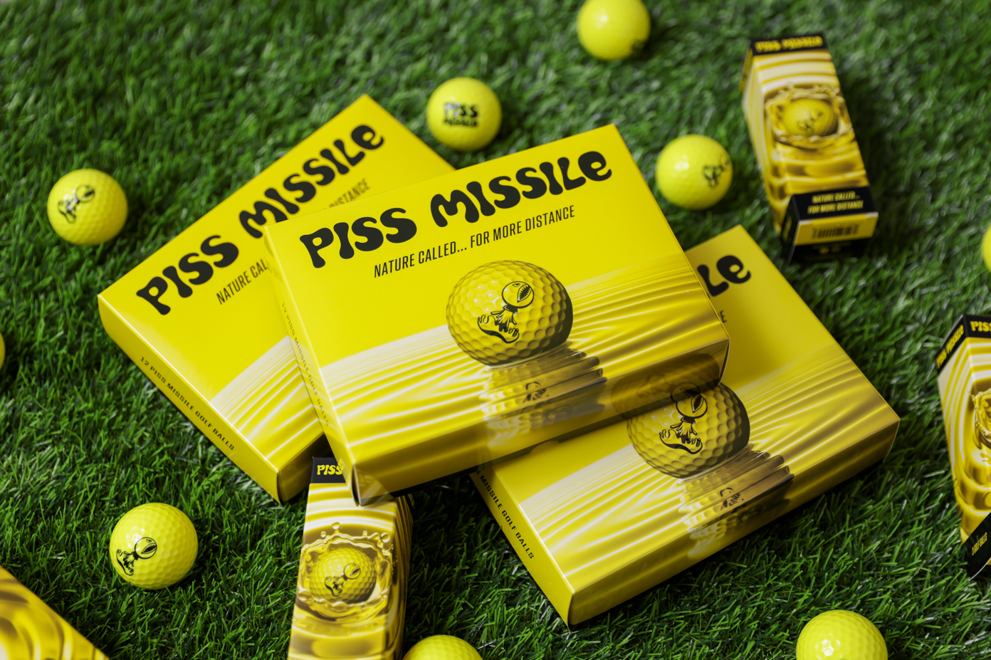 Piss Missile Golf Balls Packaging