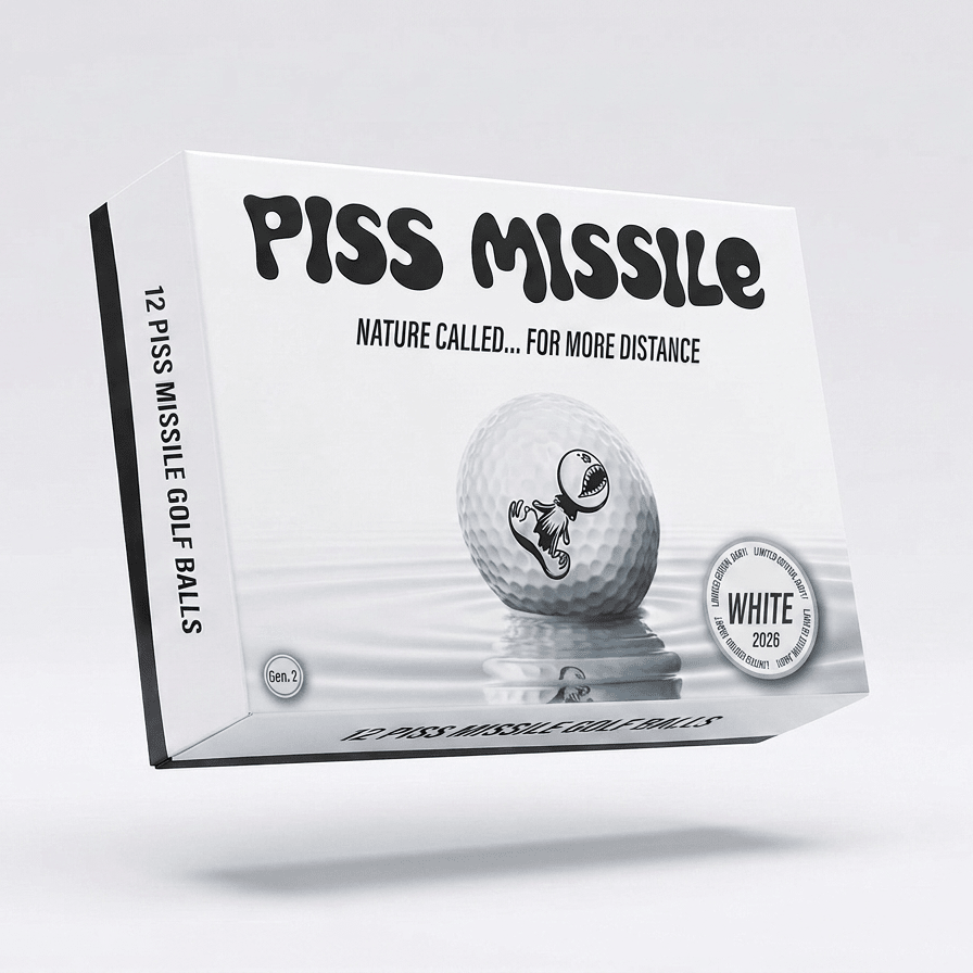 LIMITED EDITION WHITE PISS MISSILE GOLF BALLS 12PK - Piss Missile Golf Balls