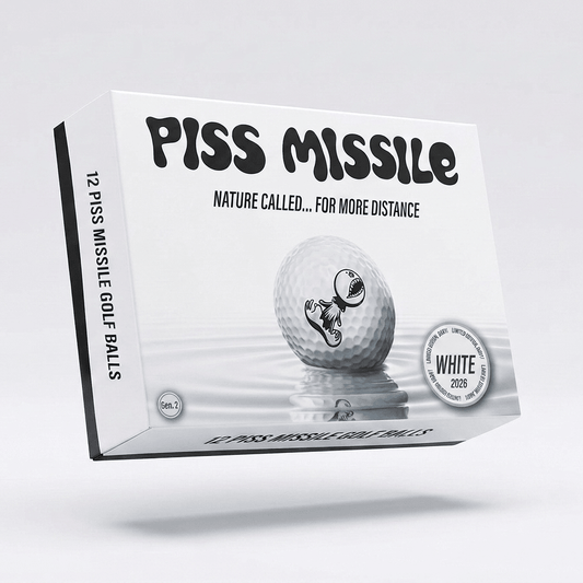 LIMITED EDITION WHITE PISS MISSILE GOLF BALLS 12PK - Piss Missile Golf Balls