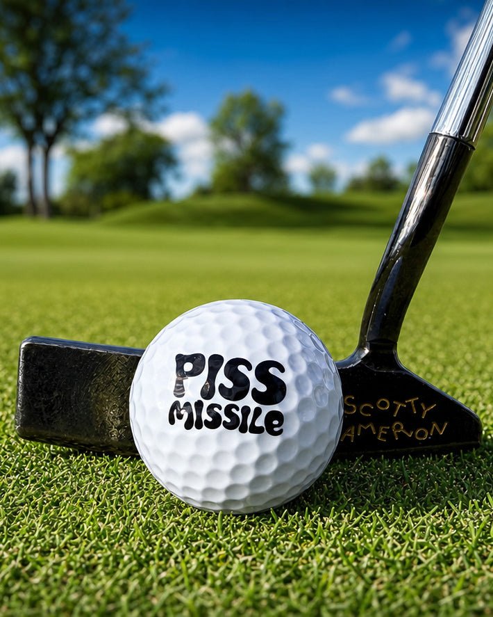 LIMITED EDITION WHITE PISS MISSILE GOLF BALLS 12PK - Piss Missile Golf Balls