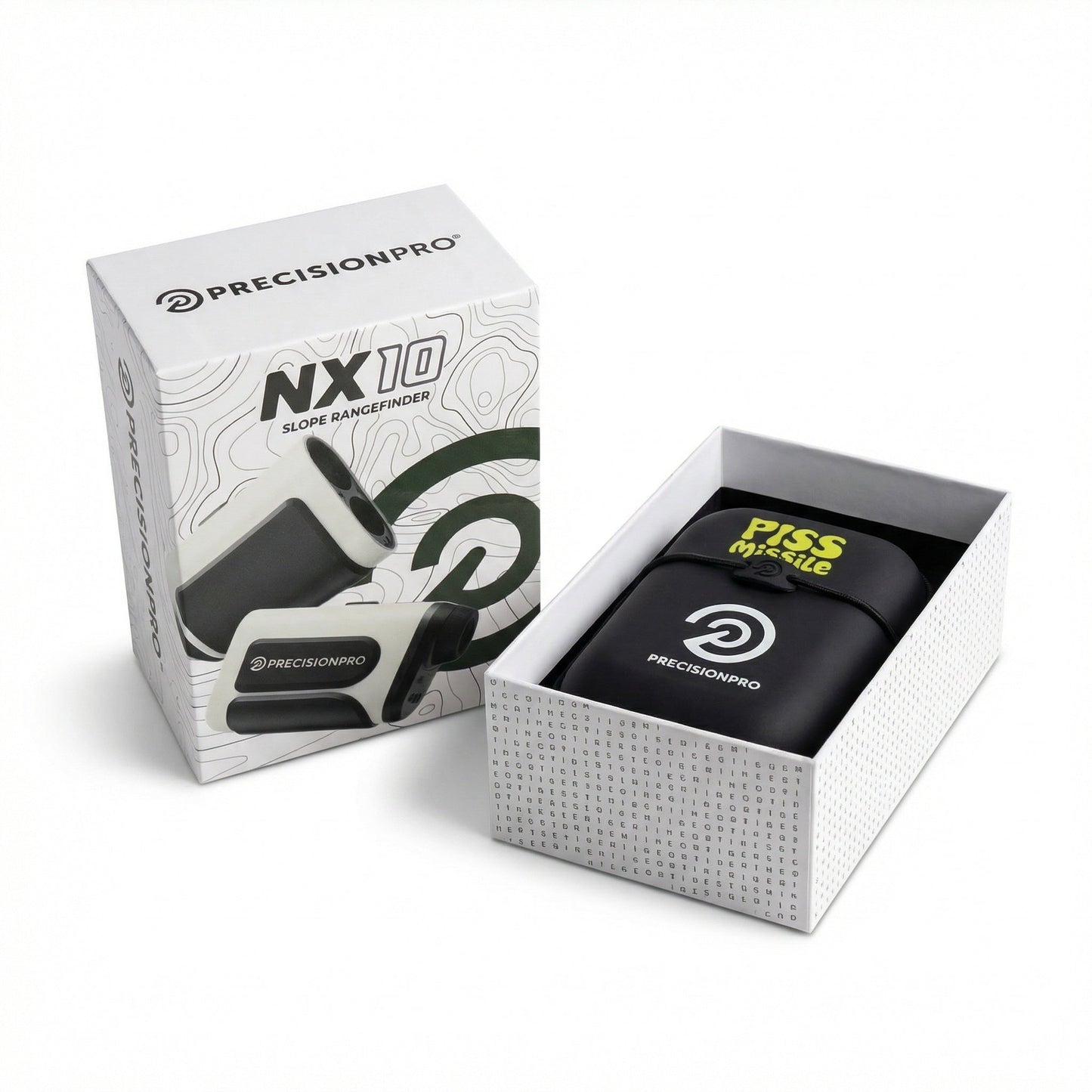 Precision Pro NX10 Slope Rangefinder - Piss Missile Golf Balls