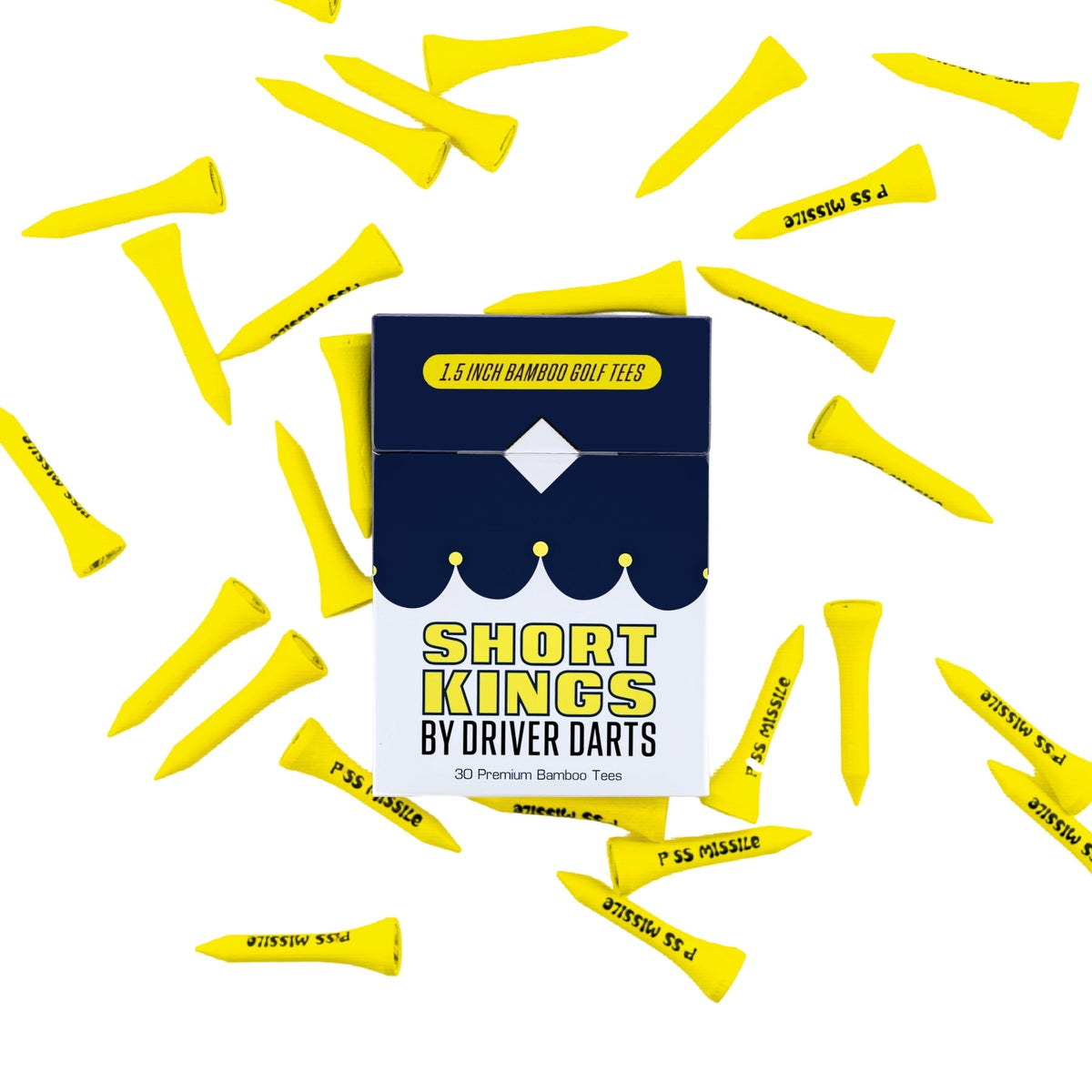 SHORT KINGS GOLF TEES 30ct - Piss Missile Golf Balls