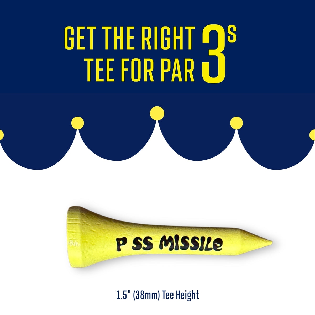 SHORT KINGS GOLF TEES 30ct - Piss Missile Golf Balls